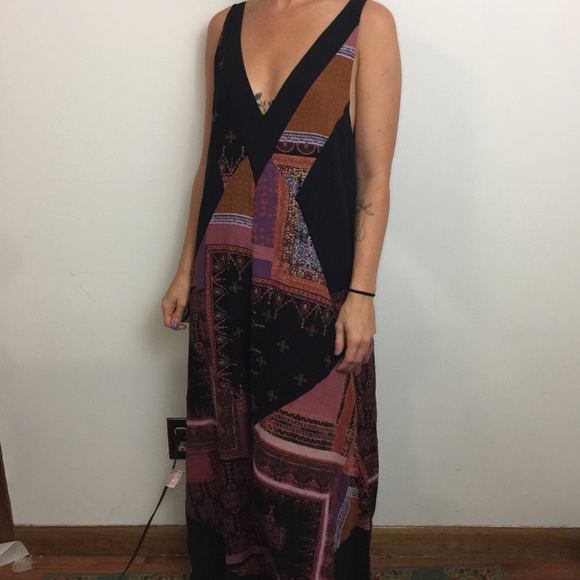 SOLD FREE PEOPLE Wide Leg Boho Jumpsuit - Picture 2 of 8
